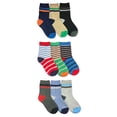 thumbnail image 1 of Jefferies Socks Kids Socks, 9 Pack Crew Dress Fashion Striped Socks Sizes XS - M, 1 of 3