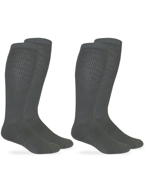 Men's Women's Military Moisture Wicking Ultra-Dri Tactical Over the Calf Boot Socks 2 Pack