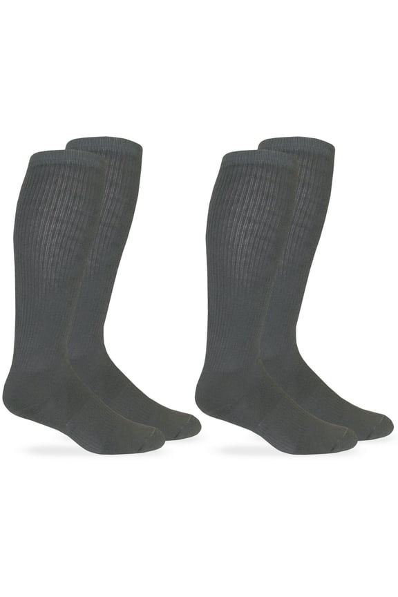 Men's Women's Military Moisture Wicking Ultra-Dri Tactical Over the Calf Boot Socks 2 Pack