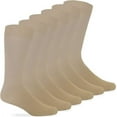 thumbnail image 1 of Jefferies Socks Mens Microfiber Nylon Ribbed Dress Crew Socks 6 Pair Pack, 1 of 5