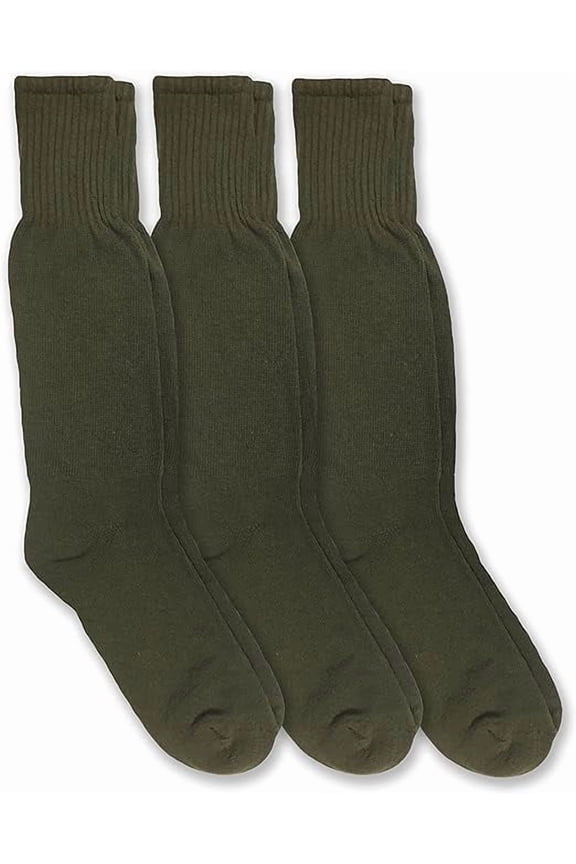 Mens Military Combat Tactical Cotton Boot Socks 3 Pair Pack