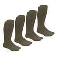thumbnail image 1 of Jefferies Socks Mens Military Ultra-Dri Padded Cushion Combat Boot Over the Calf Socks 4 Pair Pack, 1 of 5