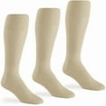 thumbnail image 1 of Jefferies Socks Mens Sheer Nylon Stripe Thick n Thin Mid Calf Dress Socks 3 Pair Pack, 1 of 4