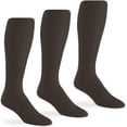 thumbnail image 1 of Jefferies Socks Mens Sheer Nylon Stripe Thick n Thin Mid Calf Dress Socks 3 Pair Pack, 1 of 4