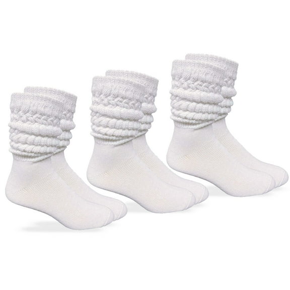 Jefferies Socks Mens Slouch Thick Heavy Cotton Knit Crew Socks 3 Pair Pack