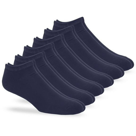 Jefferies Socks Mens Sport Seamless Cushion Cotton Low Cut Ankle Socks 6 Pair Pack
