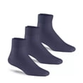 thumbnail image 1 of Jefferies Socks Mens Sport Seamless Cushion Navy Quarter Ankle Socks 3 Pair Pack, 1 of 5