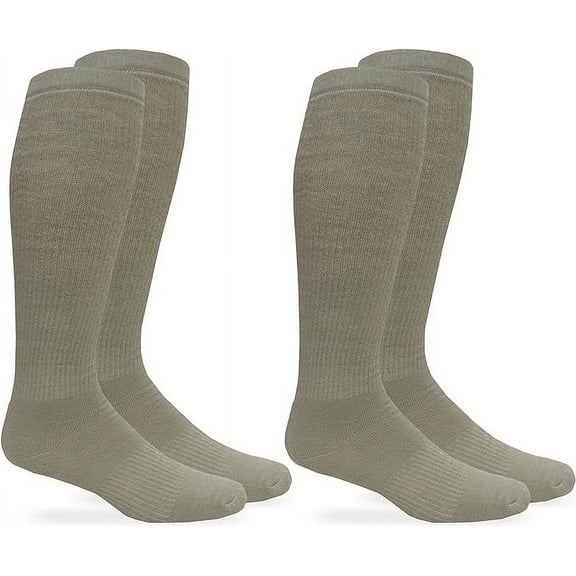 Jefferies Socks Mens Womens Ultra-Dri Combat Tactical Over the Calf Boot Socks 2 Pair Pack