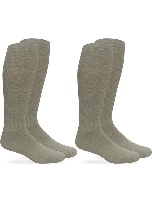 Mens Womens Ultra-Dri Combat Tactical Over the Calf Boot Socks 2 Pair Pack