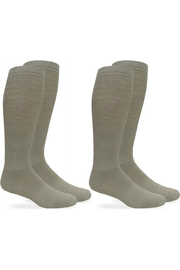 Mens Womens Ultra-Dri Combat Tactical Over the Calf Boot Socks 2 Pair Pack