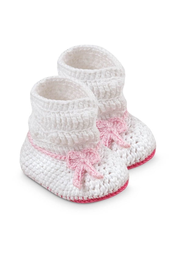 Newborn Girls Slouch Boot Crochet Baby Bootie 1 Pair