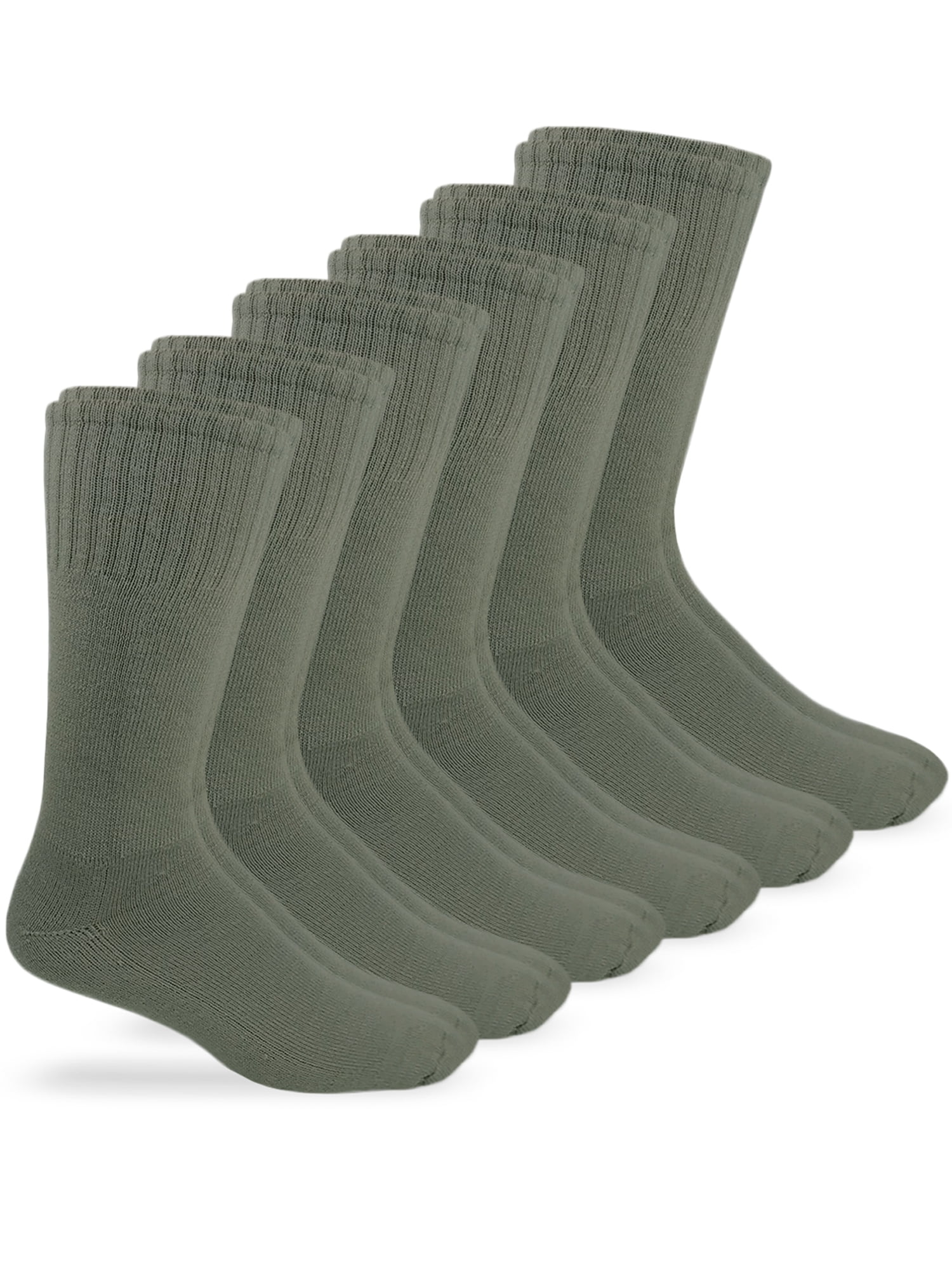 Jefferies Socks Rib Top Crew Uniform Boot Socks (Men's), 6 Pack