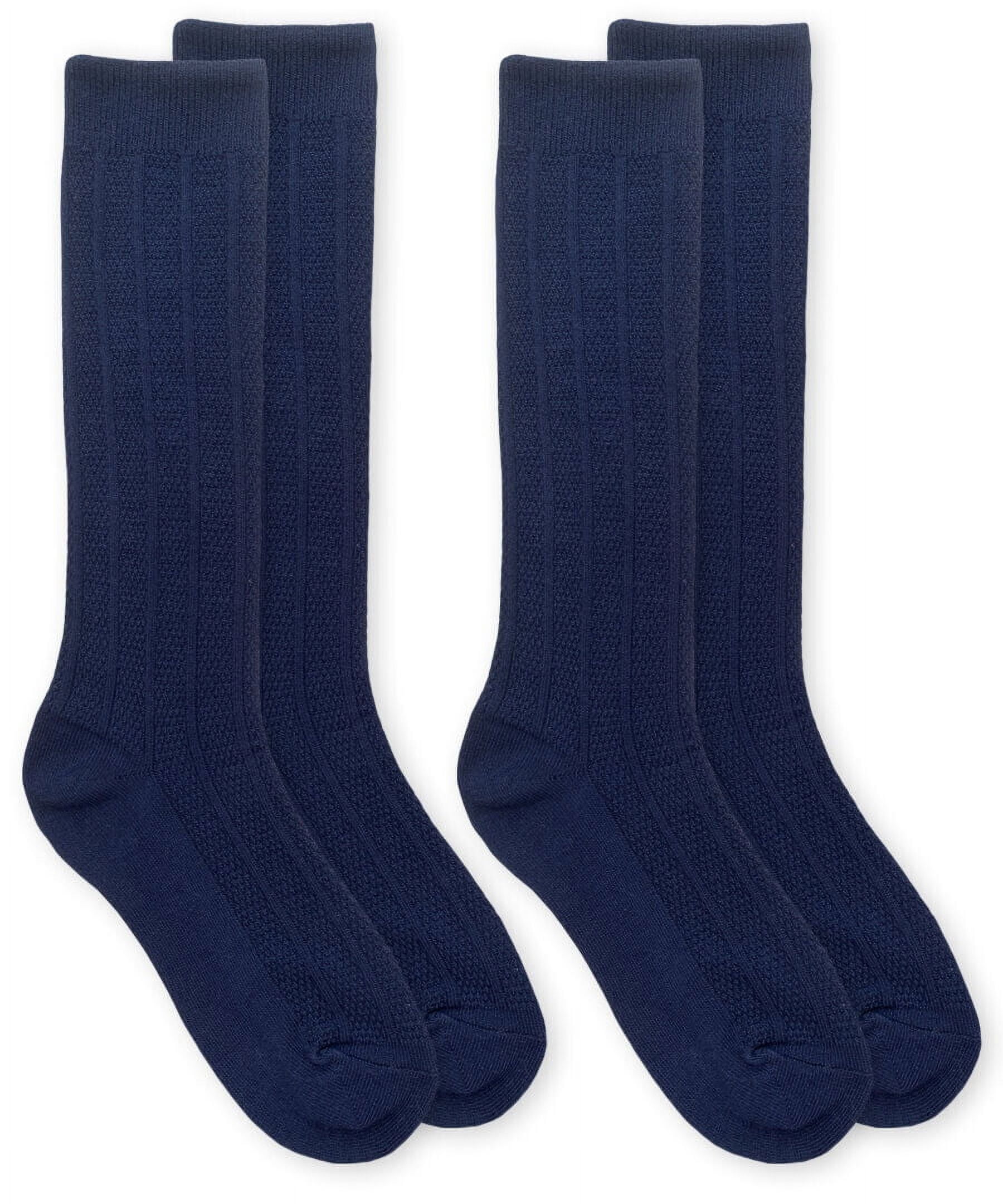 Jefferies Socks Women's Bamboo Knit Rib Pattern Knee High Tall