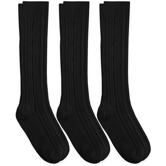 Jefferies Socks Womens Cable Knit Knee High Socks, 3 Pair