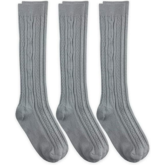 Jefferies Socks Womens Cable Knit Knee High Socks, 3 Pair