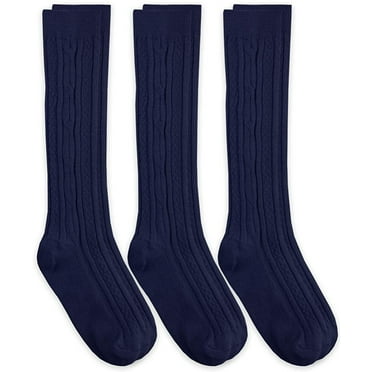 Jefferies Socks Womens Cable Knit Knee High Socks, 3 Pair