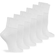 Jefferies Socks Womens Organic Cotton Seamless Turn Cuff Socks, 6 Pair