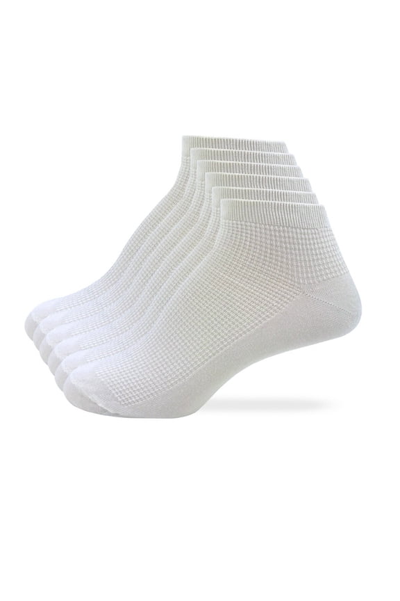 Womens Rayon Mesh Breathable Sport Casual Ankle Socks 6 Pair Pack