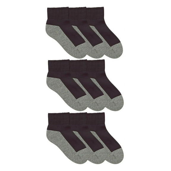 Jefferies Socks Womens Socks, Sport Ankle Quarter Seamless Cotton Cushion Socks, 9 Pair