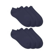 Jefferies Socks Womens Sport Seamless Cushion Cotton Low Cut Ankle Socks 6 Pair Pack