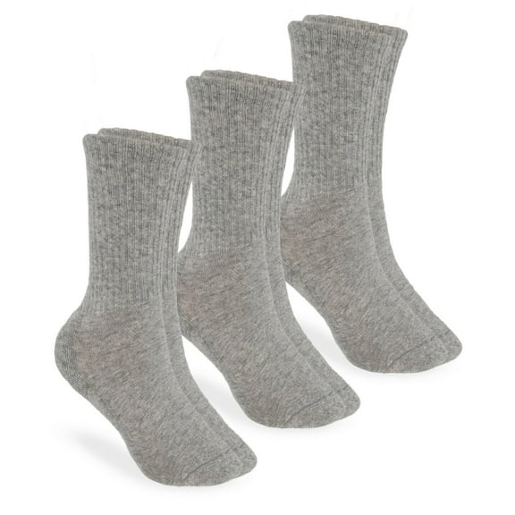 Jefferies Socks Womens Sport Seamless Cushion Ribbed Crew Socks 3 Pairs