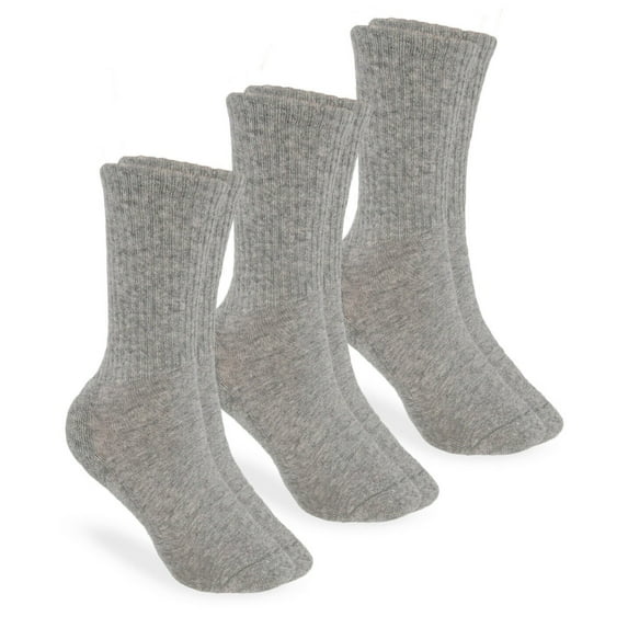 Jefferies Socks Womens Sport Seamless Cushion Ribbed Crew Socks 3 Pairs