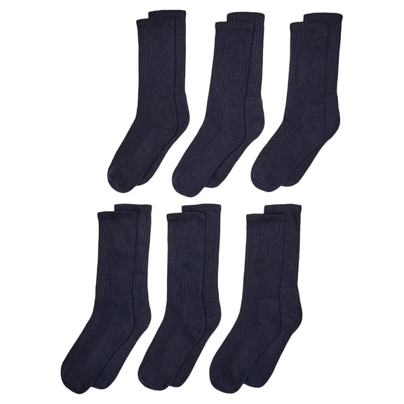 Jefferies Socks Womens Sport Seamless Cushion Ribbed Crew Socks 3 Pairs