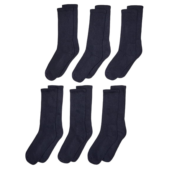 Jefferies Socks Womens Sport Seamless Cushion Ribbed Crew Socks 3 Pairs
