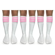 Jefferies Socks Womens, Vintage Tube Stripe Seamless Cushion Knee High Socks, 3 Pair