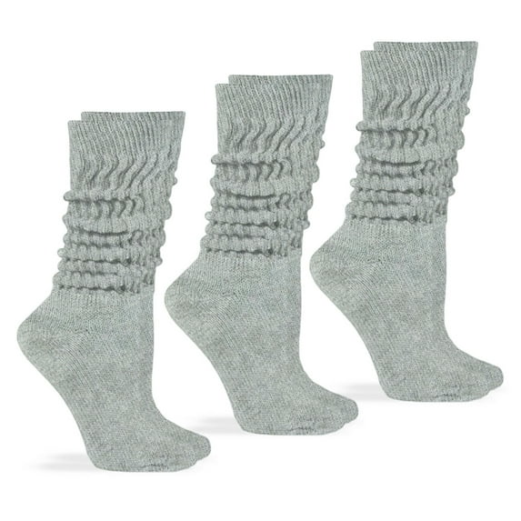 Jefferies Womens Socks, Slouch Cotton Knit Socks, 3 Pairs