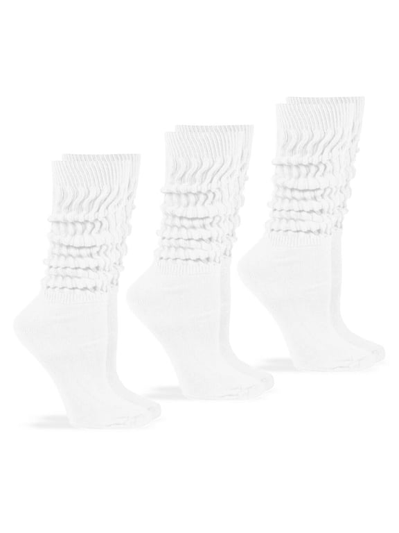 Jefferies Womens Socks, Slouch Cotton Knit Socks, 3 Pairs
