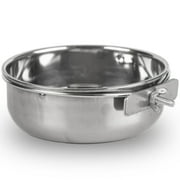 Jeffers Stainless Coop Cup Bowl with Clamp | 30oz/.90L