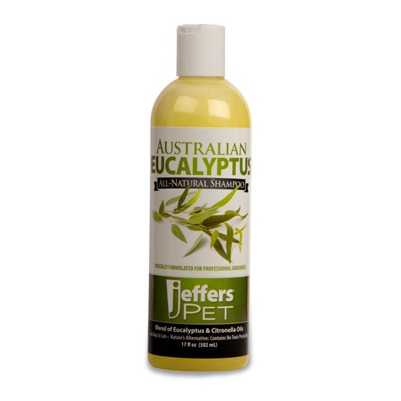 Jeffers Pet Australian Eucalyptus Dog Shampoo, 17 oz - Natural Botanical Grooming Wash with Citronella & Coconut Base, Deodorizing, Soap & Detergent Free, Concentrated, For Dogs & Puppies 6+ Weeks