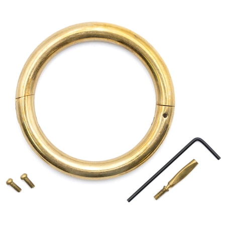 Jeffers Bull Ring with Screws, Self Piercing Nose Ring for Bulls & Cattle – Durable Copper Bronze Livestock Hardware, Farm & Vet Equipment, Ranch Tools, Animal Management - Large (3.5" x 3/8")