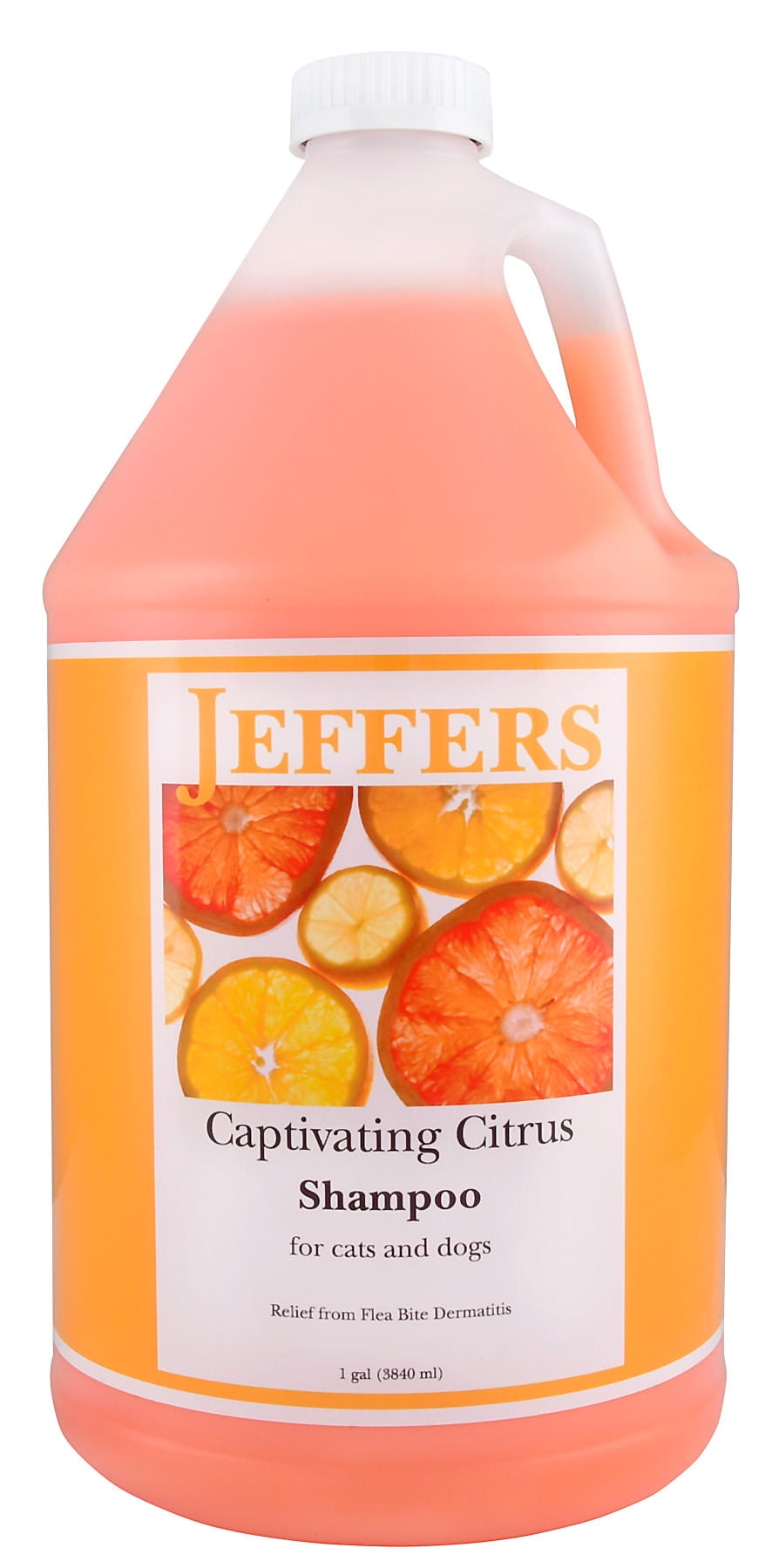 Jeffers Pet Captivating Citrus Shampoo, 1 Gallon – Soap Free Grooming for Dogs, Cats & Puppies – Orange & Lime Scent, Aloe & Coconut Oil – Safe for All Coat Types – Easy Rinse Formula for Home