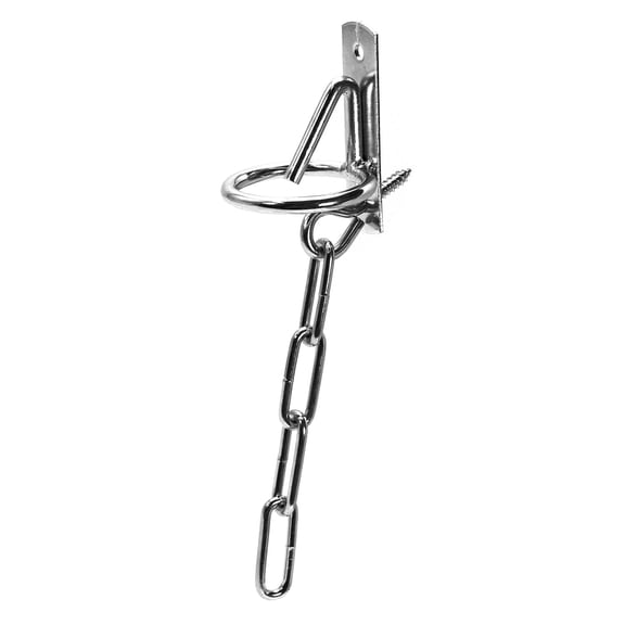 Jeffers Chain Gate Latch 6" with Bracket, Chain & Screws for Wood, Pipe, Aluminum Gates, Barn, Pasture, Fence, Livestock, Horse, Goat, Cattle, Farm Use Weather Resistant Outdoor Metal Hardware