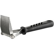 Jeffers Pet Dematting Rake for Dogs & Cats – Serrated Blades for Mats, Tangles, Shedding, Thick Undercoat – Grooming Tool for Pets, Long Hair, Short Hair, Poodles, Fur Removal, 7" L, 12 Blades
