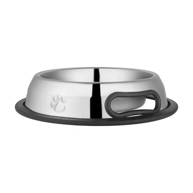 Jeffers Pet Embossed No Tip Anti-Skid Stainless Steel Pet Bowls