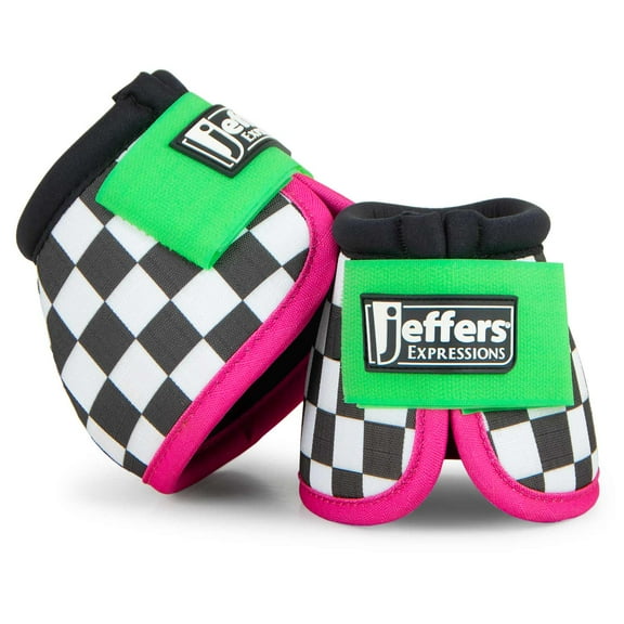 Jeffers Equine Ballistic Bell Boots - Skater Cowgirl, Large, No Turn Bell Boots - 1 Pair