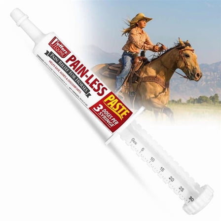 Jeffers Equine Pain-Less Paste for Horses – 30cc Easy Dose Syringe – Support Healthy Inflammatory Response, Comfort – Devil’s Claw, Yucca, and Vitamin B-12 – Gentle on Stomach – Made in the USA
