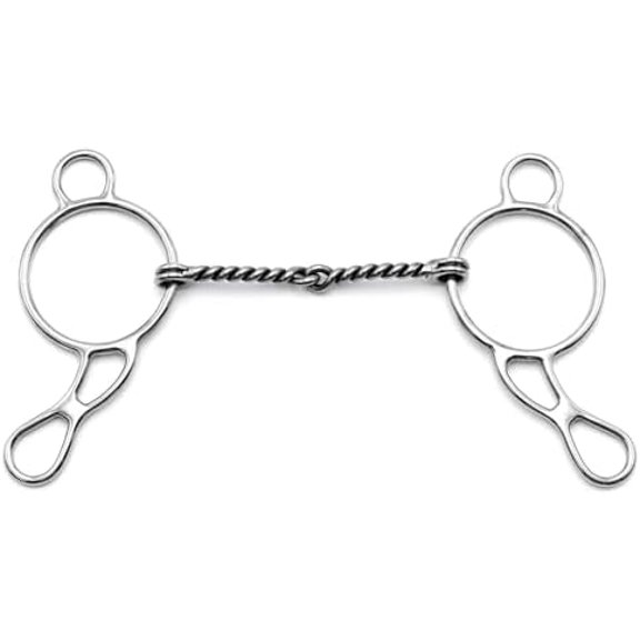 Jeffers Equine Twisted Sweet Iron Mouth Horse Bit, 7/16" - Western Training Tack Accessory for Barrel Racing, Trail Riding, Gaited Horses, Riding Essentials & Equestrian Gifts, 5" Mouth, 7" Cheek