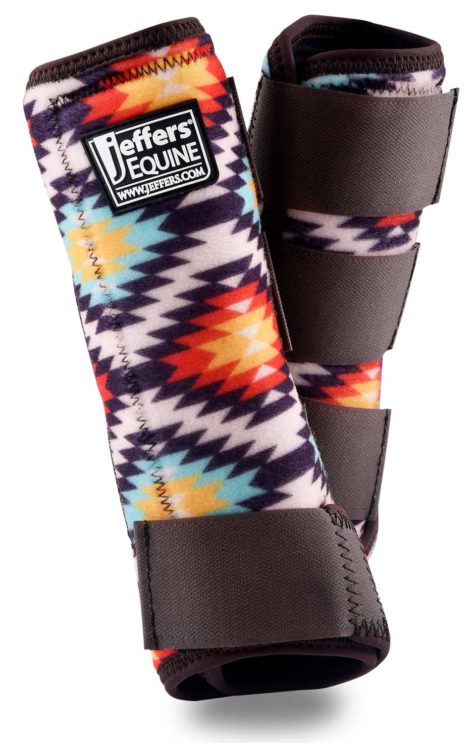 Jeffers Equine Protective Horse Boots White, Large - Safe Neoprene Leg Guards Comfortable Fit Durable Velcro Straps Front