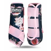Jeffers Expression Protective Horse Boots 1 Pair, Rose Garden - Safe Neoprene Leg Guards, Comfortable Fit, Durable Strap Closures, Front & Hind Support, Accessories for Travel & Riding - Small