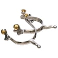 thumbnail image 1 of Jeffers Equine Ladies’ 1-1/2" Shank Humane Spurs with Ball End – Stainless Steel Western Horse Riding Accessories for Women, Cowboy Equestrian Tack Gear for Boots, Saddles & Stirrups, Pair, 1 of 4