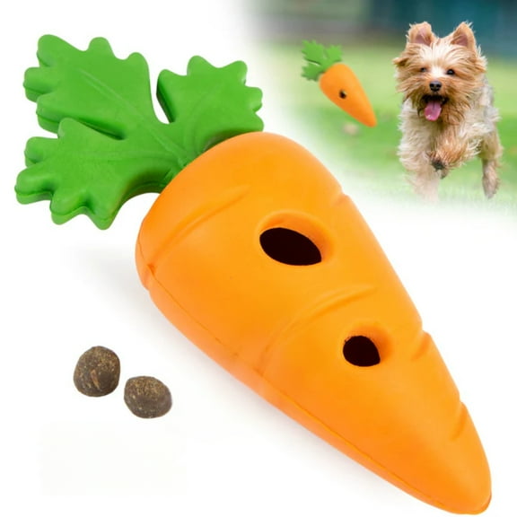 Jeffers Natural Rubber Dog Chew Toy, Baby Carrot Shape, Extra Small, Orange & Durable