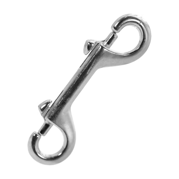 Jeffers Double Ended Bolt Snaps 4.75", Nickel Plated Metal Snap Hooks for Horse Tack, Dog Leash, Rope, Chain, Bucket, Keychain, Lanyard, Camping, Fishing, Outdoor, DIY, Crafts, Hardware - 1 Pack