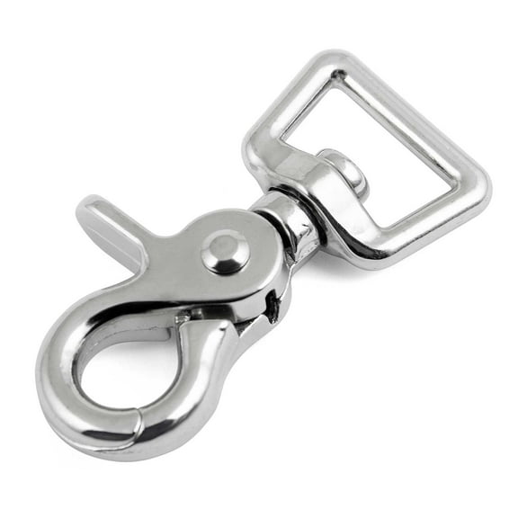 Jeffers Trigger Snap 2.5" with Swivel Square Eye – Nickel Plated for Rope, Pet Leash, Keychain, DIY, Camping, Tools – 3/4" 1 Pack