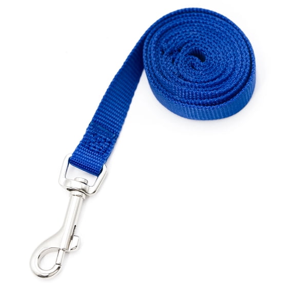 Jeffers Pet Dog Leash 1"x4'– Heavy Duty Nylon Lead for Small Medium Large Dogs, Training Walking Leash for Pets, Durable Safety Strap for Outdoor, Indoor, Crate, Kennel, House Use - Royal Blue
