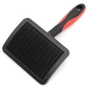 Jeffers Pet Hard Pin Universal Slicker Brush for Dogs, Cats, Horses   Firm Bristles Grooming Tool, Detangling, Tangle Free Coat, Mats, Shedding, Curved Head, Travel Friendly, Easy Storage - Large