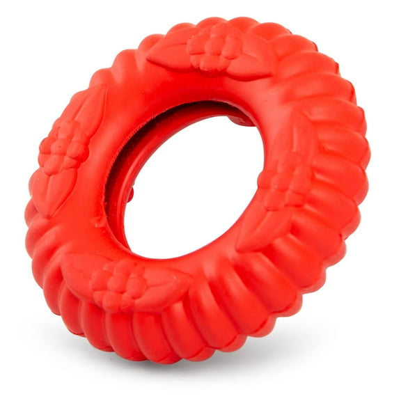 Jeffers Natural Rubber Dog Chew Toy Extra Small Red Virgo – Durable Interactive Toy